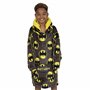 DC Comics Vêtements d'intérieur à Capuche en Polaire surdimensionnée pour Enfants Batman Gris Taille Unique