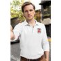 Super Lemon Haut de rugby unisexe Angleterre – Maillot de sport classique blanc avec blason emblématique de l'Angleterre – Quali