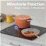 Ciarra Plaque à Induction 4 Foyers 6000W - Commande Tactile LED - 9 Niveaux de Puissance- Minuteur - Verrouillage Enfant - Plaqu
