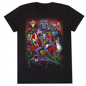 T Shirt à Manches Courtes DC Comics Villains Noir Unisexe