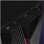 Vibox VTX-1 Boîtier de jeu PC ATX, panneau latéral en verre trempé, ventilateur RVB de 120 mm, noir