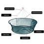 Cozlly Filet de pêche Pliable en Maille,Filet de pêche Pliable,Portable Filet à Pêcher,Tête de Filet de Pêche Légère et Pliable,