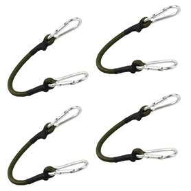 Litinliv Lot de 4 Tendeurs en Caoutchouc avec Mousqueton