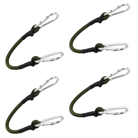 Litinliv Lot de 4 Tendeurs en Caoutchouc avec Mousqueton