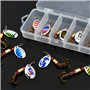 Dokeno 10 Pièces Cuillere Peche,Cuillere Peche Truite,Leurres à Truite,Cuillers de Pêche Leurres de Pêche Paillettes Pivotantes 