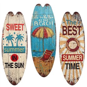 Litinliv 3 pièces Panneau de planche de surf en bois