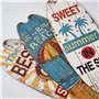 Litinliv 3 pièces Panneau de planche de surf en bois,Planche De Surf Panneau En Bois Océan Décor,Décor mural de planche de surf,