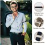 Dokeno 4 Paire de Brassard de Chemise, Serre-Manche Élastique Ajustable pour Homme Brassard de Chemise Anti-Dérapant Peut Être U