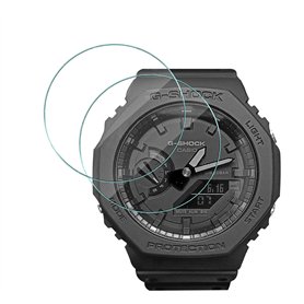 2 Pack | Protection d'écran Verre Trempé Anti-Rayures compatible avec Casio G-Shock GA-2100 / GA-B2100