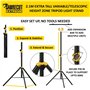 SabreCut SCLEDTRIPB Trépied télescopique extra haut à hauteur variable de 2,1 m pour lampe de travail projecteur de site équipem