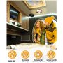 Plafonnier LED 12V Camping Car, Lumières LED 12V pour Camping-Car avec Interrupteur Touch Control, Dimmable 3W LED éclairage pou