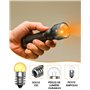 LumiGo Lot de 10 Mini Ampoules E10 2,5V 0,5A, 1W Miniature à Culot à Vis Blanc Chaude pour Expérience Physique électrique et Lam