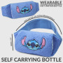 Disney Stitch Bouillotte Eau Chaude, Ceinture Chauffante en Peluche avec Poche, 0,8L