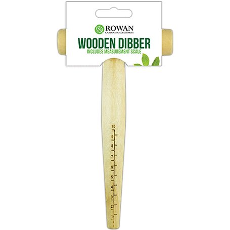 Rowan Bois Naturel Jardin Plantoir de graines de Fleur d'ampoule Jauge de Profondeur Planter T Poignée Outil de Mesure