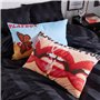 Playboy Iconic Covers Paire de taies d'oreiller réversibles Bleu Rouge