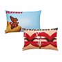 Playboy Iconic Covers Paire de taies d'oreiller réversibles Bleu Rouge