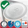SPARES2GO Plateau tournant en verre compatible avec Toshiba MM-MM20P ML-EM23P(BS) (255 mm)
