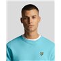 Lyle & Scott Sweat-shirt pour homme – Premium Crew Neck Sweatshirt, Basic Pull sans capuche, W990 Alpine Sky, M