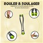 Rouleau de massage pour les doigts et les mains 2 en 1 - Outil anti-glissement avec 2 options de massage pour la circulation san