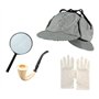 Edozos Costume de détective victorien pour adulte avec chapeau