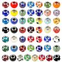 Kurtzy Lot de 50 Perles Murano en Verre - Grosse Perle de 14 mm de Diamètre - Lot de Perles pour Bijoux