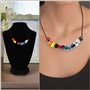 Kurtzy Lot de 50 Perles Murano en Verre - Grosse Perle de 14 mm de Diamètre - Lot de Perles pour Bijoux, Bracelets, Colliers, Po