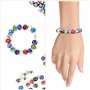 Kurtzy Lot de 50 Perles Murano en Verre - Grosse Perle de 14 mm de Diamètre - Lot de Perles pour Bijoux, Bracelets, Colliers, Po