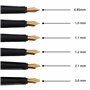 Kurtzy Kit de Calligraphie avec 6 Plumes, Cartouches et Adaptateur d’Encre (14 Pièces) - Stylo Plume Calligraphie avec Encre Ble