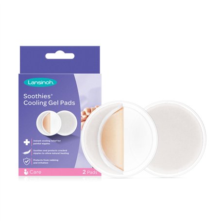 Lansinoh Soothies ® Coussinets d'allaitement en gel rafraîchissant – Apaise et protège les fissurés – Réutilisable jusqu'à 3 jou