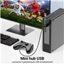 KiWiBiRD Hub USB Mini avec Multi Ports (1x USB 3.0, 2X USB 2.0), Adaptateur d'extension de répartiteur USB pour Ordinateur Porta