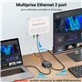 KiWiBiRD doubleur rj45 Switch ethernet 2 Port repartiteur Cable ethernet Double Sortie Splitter gigabit 1000Mbps pour câble Cat 