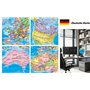 Exerz 14cm Globe Terrestre - Carte en Allemagne - Globe politique éducatif - Décoration/Géographie - Diamètre 14cm