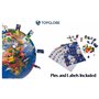 TOPGLOBE Globe de 26 cm "Mon monde" Écran graphique + Ventouses de sécurité + Cartes à broches + Supports graphiques démontables