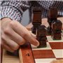 Jeu d'échecs en Bois de Luxe Unique ORAVA Deluxe 50cm / 19.7in 100% Fait à la Main. Échiquier Inlaid et 32 Sculptures Authentiqu