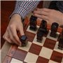Jeu d'échecs en Bois de Luxe Unique ORAVA Deluxe 50cm / 19.7in 100% Fait à la Main. Échiquier Inlaid et 32 Sculptures Authentiqu