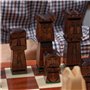 Jeu d'échecs en Bois de Luxe Unique ORAVA Deluxe 50cm / 19.7in 100% Fait à la Main. Échiquier Inlaid et 32 Sculptures Authentiqu