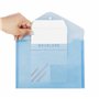 Belle Vous Lot de 24 Porte Document A5 Plastique Coloré - Avec Bouton Fermoir et Porte Carte - Pochette Rangement Maison Bureau 