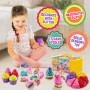 GirlZone Cadeau Fille Jeu de Sable Magique Gâteaux et Gourmandises, Sable Coloré ou Kinetic - Tout dans ce Kit de Modeler pour E