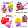 GirlZone Cadeau Fille Jeu de Sable Magique Gâteaux et Gourmandises, Sable Coloré ou Kinetic - Tout dans ce Kit de Modeler pour E