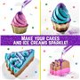 GirlZone Cadeau Fille Jeu de Sable Magique Gâteaux et Gourmandises, Sable Coloré ou Kinetic - Tout dans ce Kit de Modeler pour E