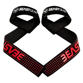 Sangles de Levage de Musculation/Halérophilie Beast Gear – Bandes Straps Rembourrées Support de Poignet Professionnelles avec Gr