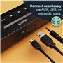 Barre de son de jeu Atlas pour PC Surveiller le haut-parleur Bluetooth | 20 watts, lecture USB et AUX Musique, films, barre de s