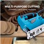 Scie Sauteuse, KATSU 400W Scie Sauteuse électrique avec 5 Lames, 0~3000 SPM, Angle ± 45°, Vitesses Variables, pour Couper Bois, 