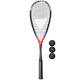 Tecnifibre Carboflex X-Speed 125 Raquette de squash + 3 balles de squash Dunlop Pro