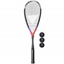 Tecnifibre Carboflex X-Speed 125 Raquette de squash + 3 balles de squash Dunlop Pro