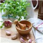 Creative Home Mortier Pilon Set | Bois de Hêtre Naturel | Diamètre de 6x10,5cm | Broyeur Manuel Bol Moulin pour la Cuisine et Le