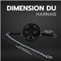 AQF Harnais Réglable Pour La Tête, Ceinture De Musculation Pour Le Cou Avec Fixation Par Anneau En D Et Chaîne En Acier, Pour La