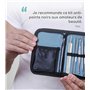 Kit de 7 Instruments d’Extraction de Point Noir, Tire Comédons en Acier Inoxydable de Medi Grade, Outils d’Extraction de Points 
