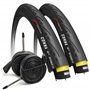 Fincci Pneu Velo Route 700x23c - Paire Pneus 23-622 Protection Antiponcture Anti-Crevaison 1mm