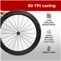 Fincci Pneu Velo Route 700x23c - Paire Pneus 23-622 Protection Antiponcture Anti-Crevaison 1mm, 60TPI avec 2X Chambre à Air 700x